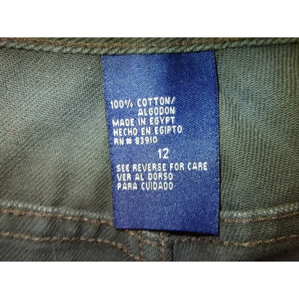 Halston Jeanswear 90s‎ Green Denim Cotton Shorts High Waisted Size 12